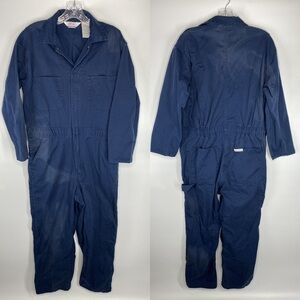 WALLS Navy Blue Coveralls Medium Short Hipster Mechanic Workwear